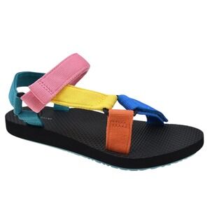 Colorful Strappy Sandals Cushion Sole Comfort Summer Shoes Women's